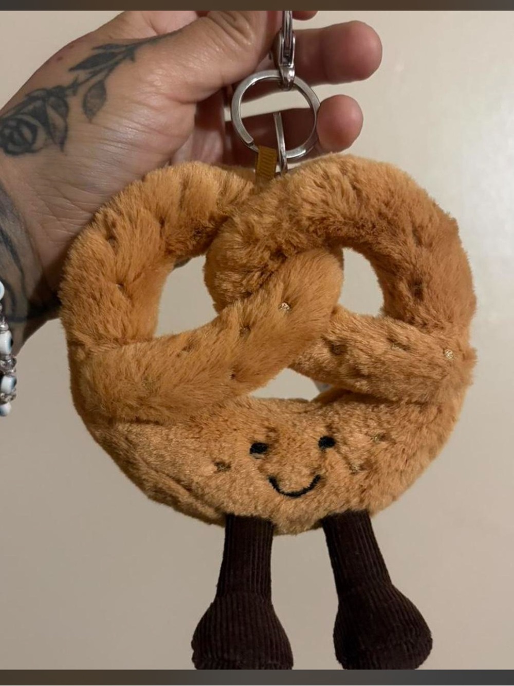 Jellycat Pretzel Keychain Bag Charm